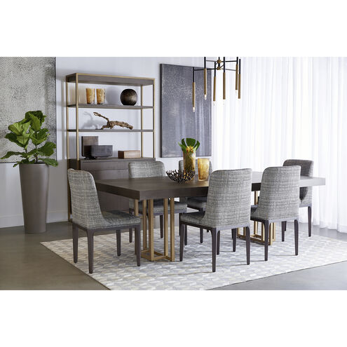 Elisa Grey Oak / Naya Check Black Dining Chair